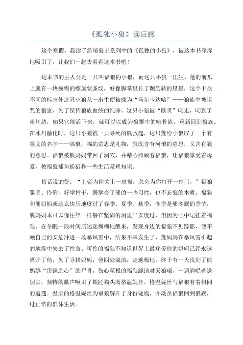 《孤独小狼》读后感