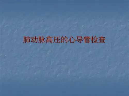 肺动脉高压的心导管检查ppt课件