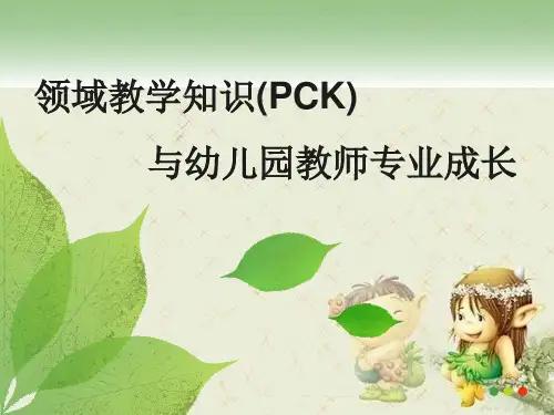 领域教学知识(PCK)与幼儿园教师专业成长