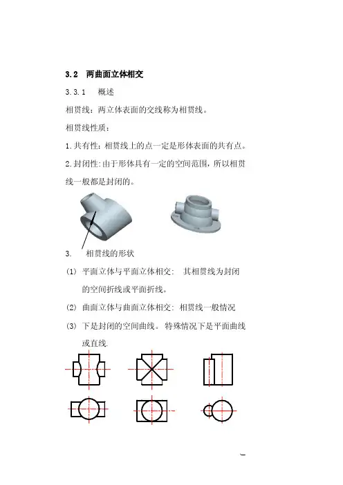 两曲面立体相交