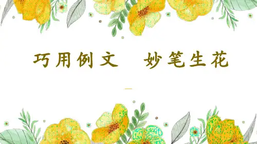 巧用例文  妙笔生花(小学生作文指导)