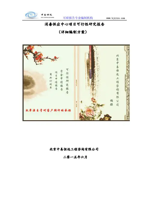 消毒供应中心项目可行性研究报告(详细编制方案)