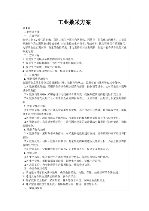 工业数采方案