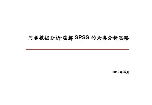 SPSS问卷数据分析(PPT课件)