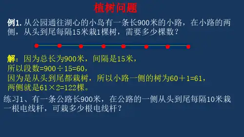 四年级奥数植树问题