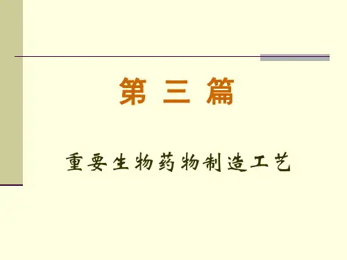 生物制药学——第十三章 生化药物制造工艺
