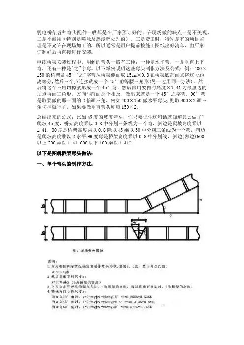 弱电桥架各种弯头制作方法图文讲解