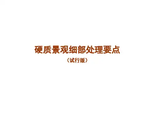 园林硬景的细部处理要点教材