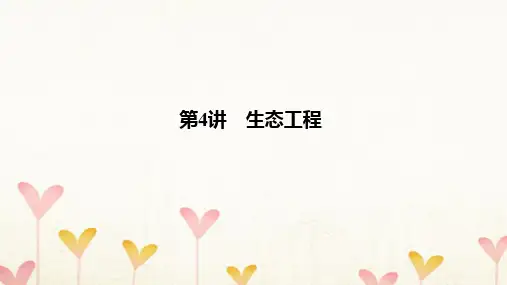 高考生物大一轮复习 现代生物科技专题 第4讲 生态工程 新人教版选修3