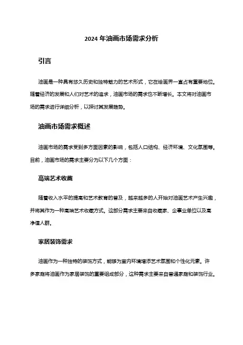 2024年油画市场需求分析