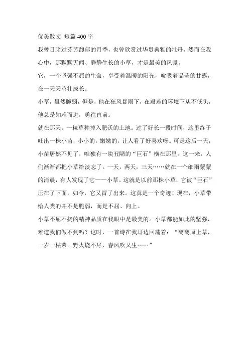 优美散文 短篇400字