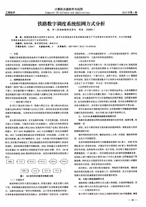 铁路数字调度系统组网方式分析