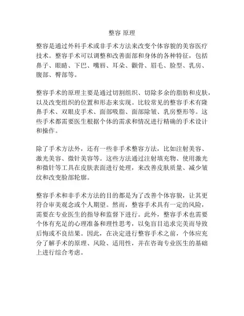 整容 原理