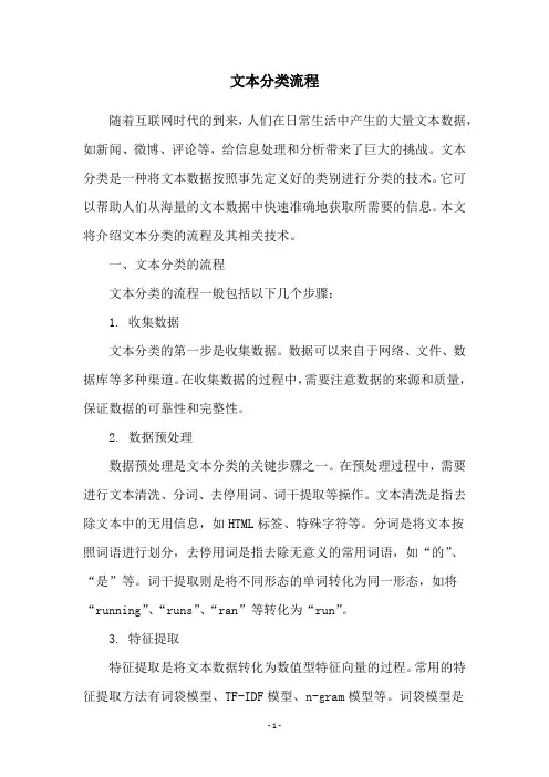 文本分类流程