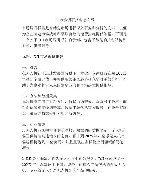 dji市场调研报告怎么写