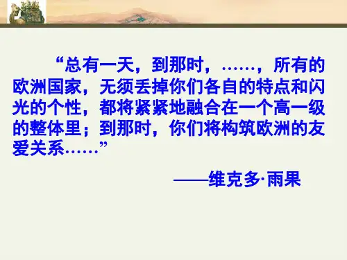 5.5《欧盟：区域一体化组织的典型》课件(选修3)