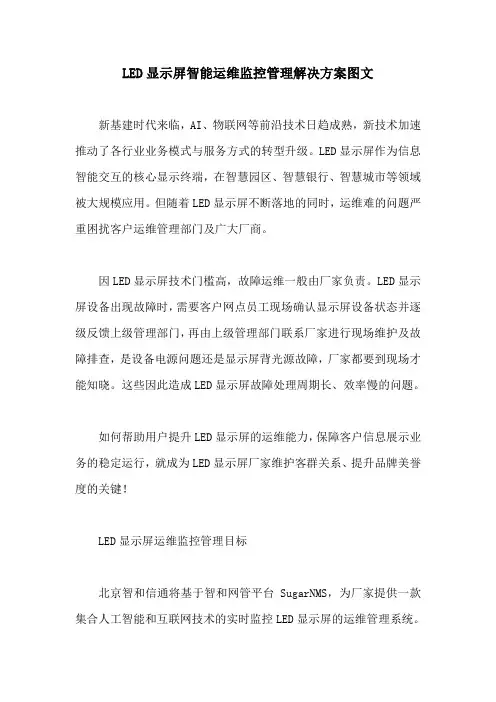 LED显示屏智能运维监控管理解决方案图文【最新版】