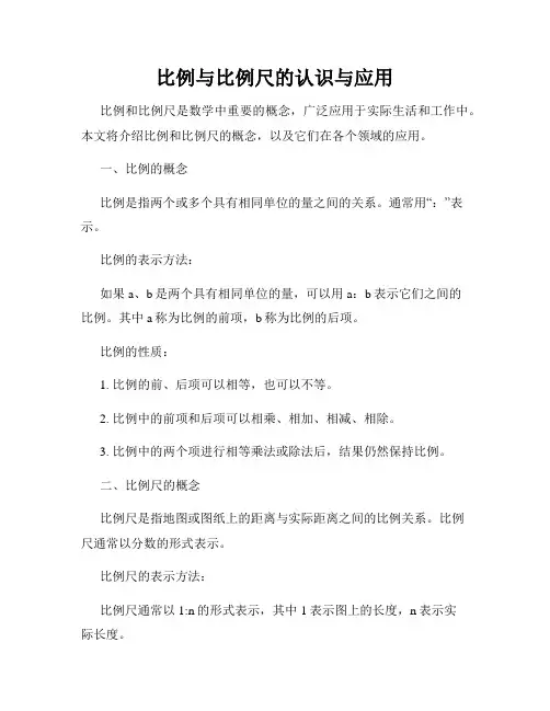 比例与比例尺的认识与应用