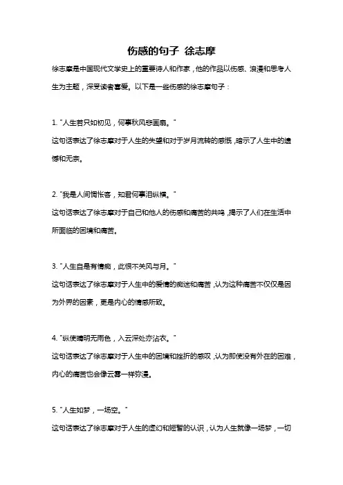 伤感的句子 徐志摩