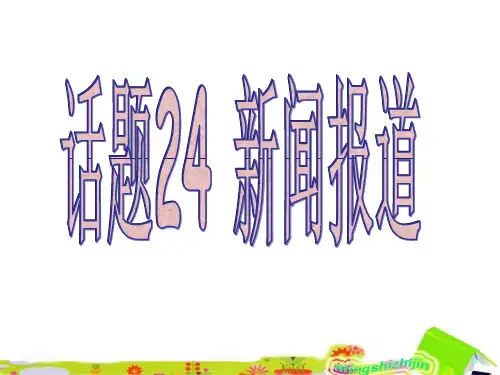 话题24 新闻报道
