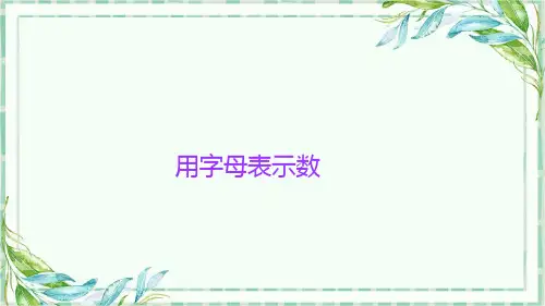 六年级复习培优小升初数学知识点精讲：用字母表示数