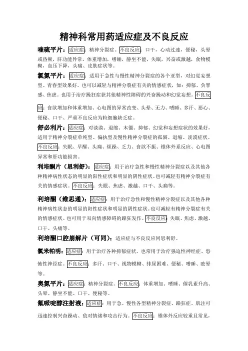 精神用药