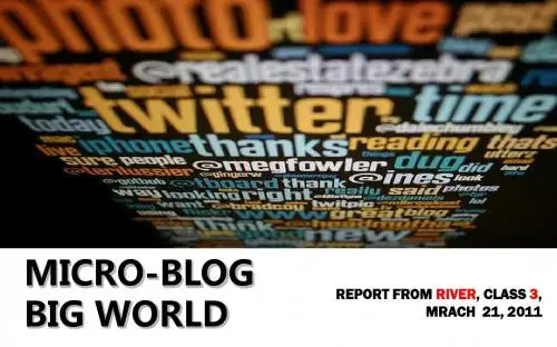 microblog bigworld  微博改变世界 英语演讲