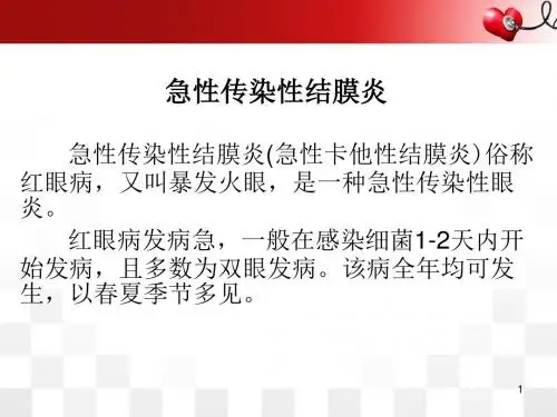 急性感染性结膜炎医学PPT课件