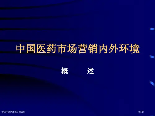 中国中医药市场环境分析