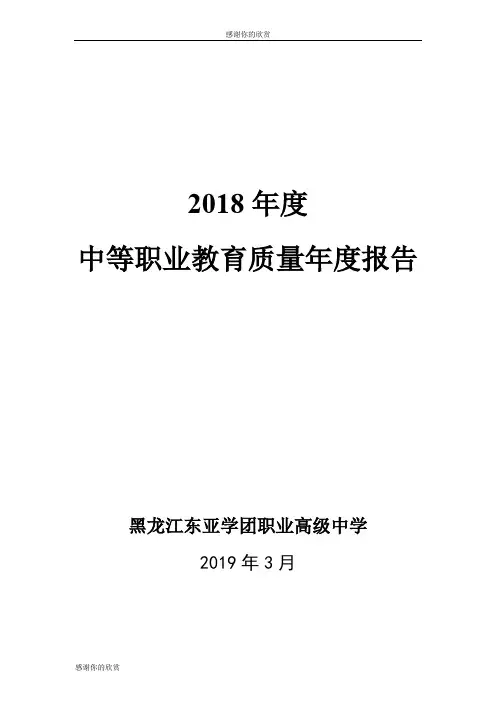 2018年度中等职业教育质量年度报告.doc