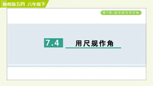 鲁教五四版六年级下册数学 第7章 7.4 用尺规作角 习题课件