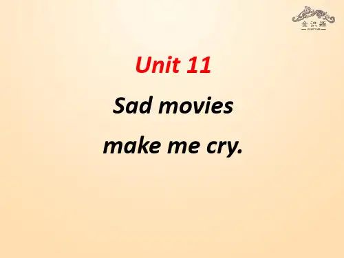 新人教版九年级英语下册课件Unit 11 Sad movies make me cry(第1课时)课件