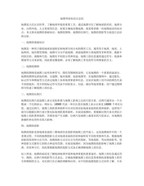 地图判读知识点总结