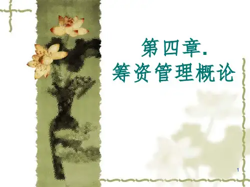 财管第四章.筹资管理概论PPT课件