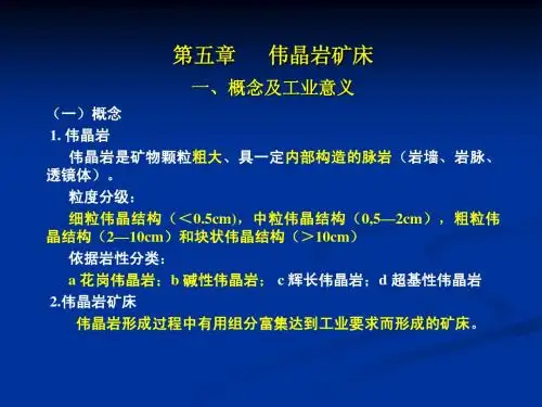 矿床(5)伟晶岩矿床