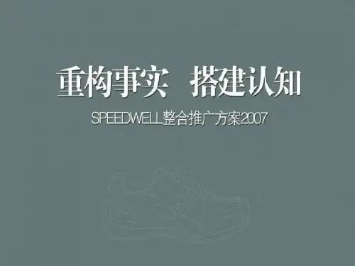 Speedwell年度整合推广方案提案版