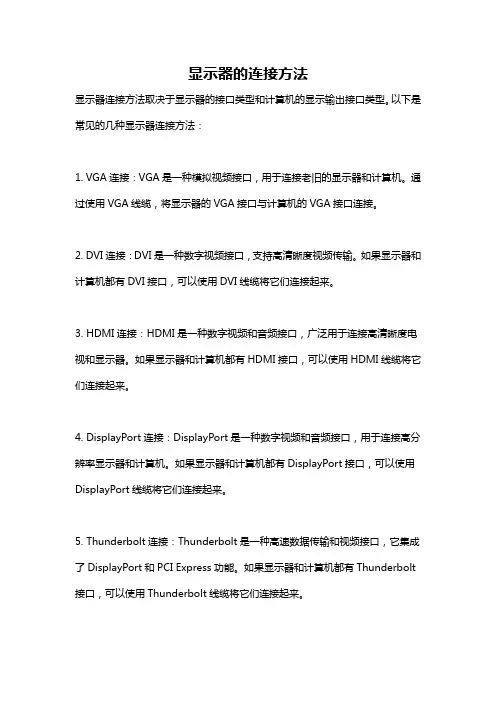 显示器的连接方法