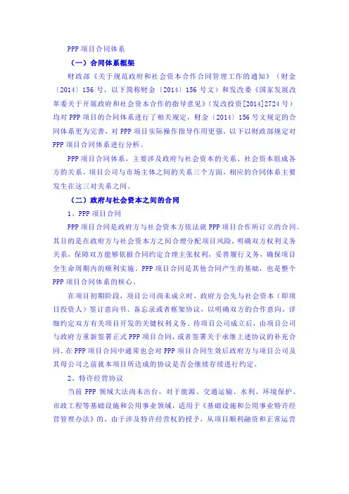 PPP项目合同体系