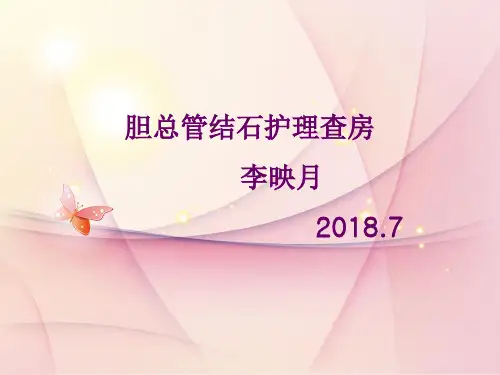 胆总管结石护理查房PPT课件