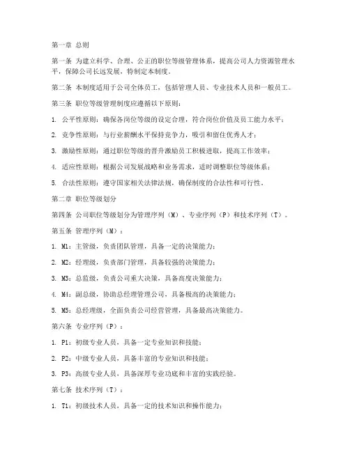 公司职位等级管理制度