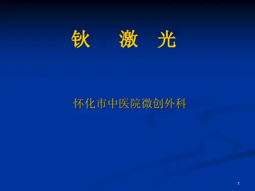 钬激光手术的临床应用PPT课件