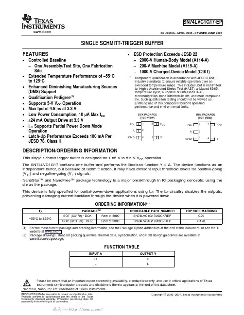 CLVC1G17MDCKREPG4, 规格书,Datasheet 资料
