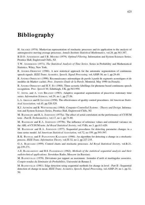 T.W. ANDERSON (1971). The Statistical Analysis of Time Series. Series in Probability and Ma