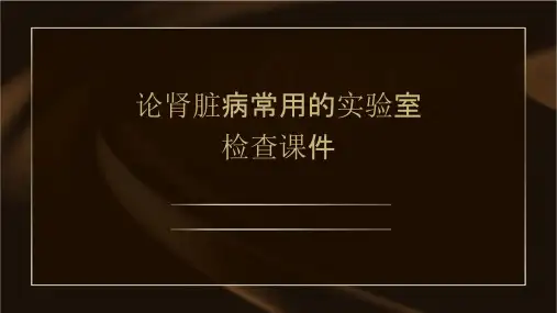 论肾脏病常用的实验室检查课件