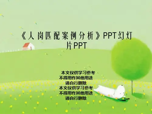 《人岗匹配案例分析》PPT幻灯片PPT