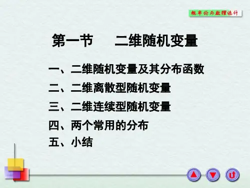 概率论与数理统计—二维随机变量