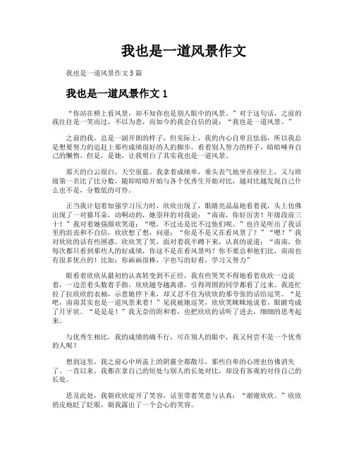 我也是一道风景作文