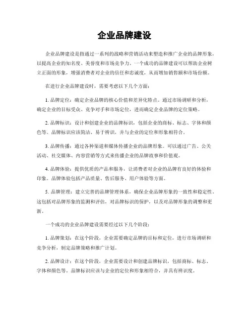 企业品牌建设