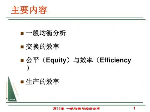 一般均衡与经济效率