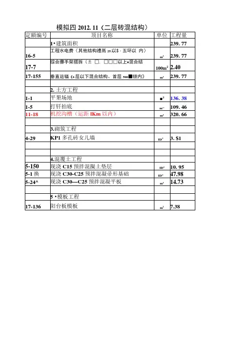 模拟四答案截屏